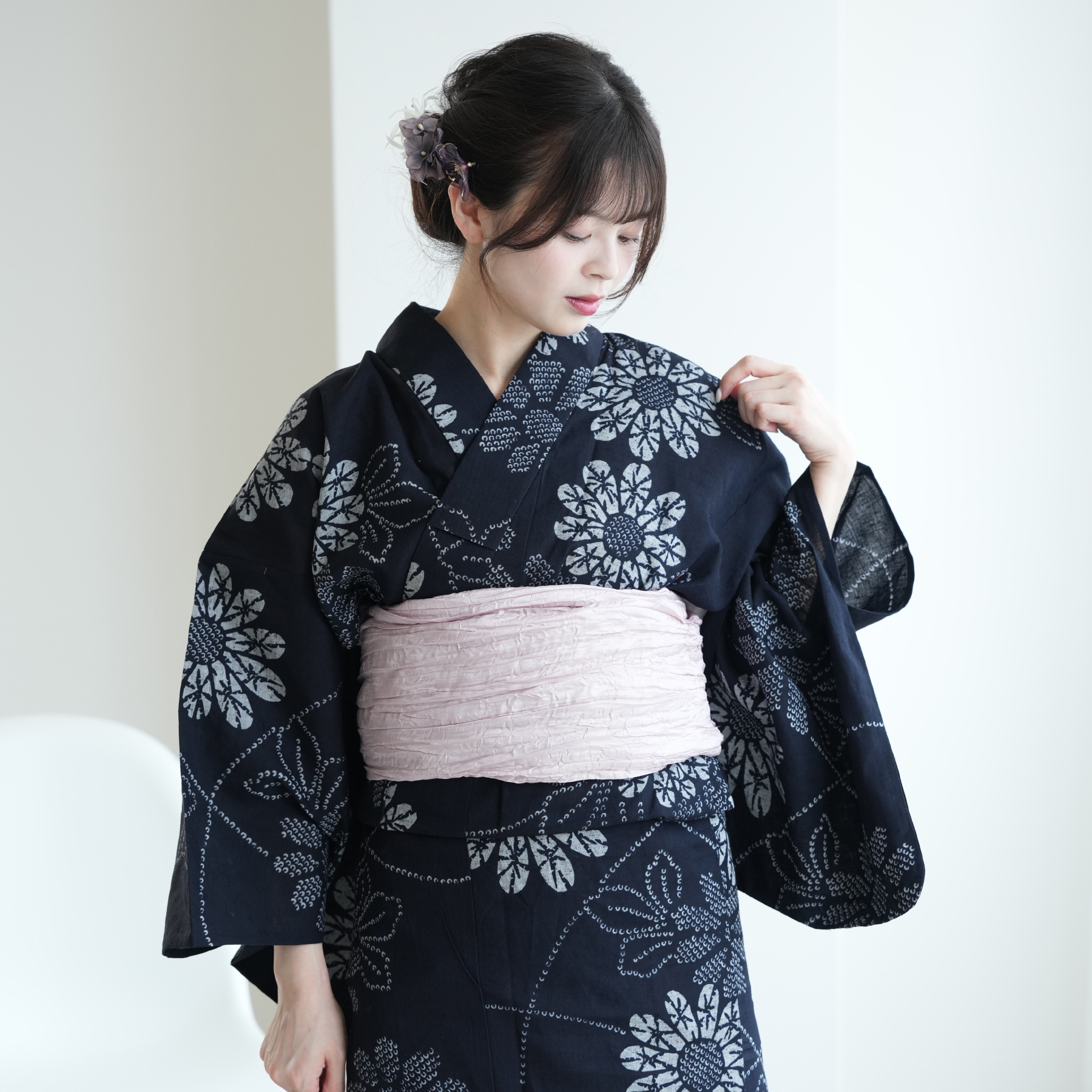 utatane つくり帯 浴衣 帯単品 しわ たれ結び しわ兵児帯 兵児帯