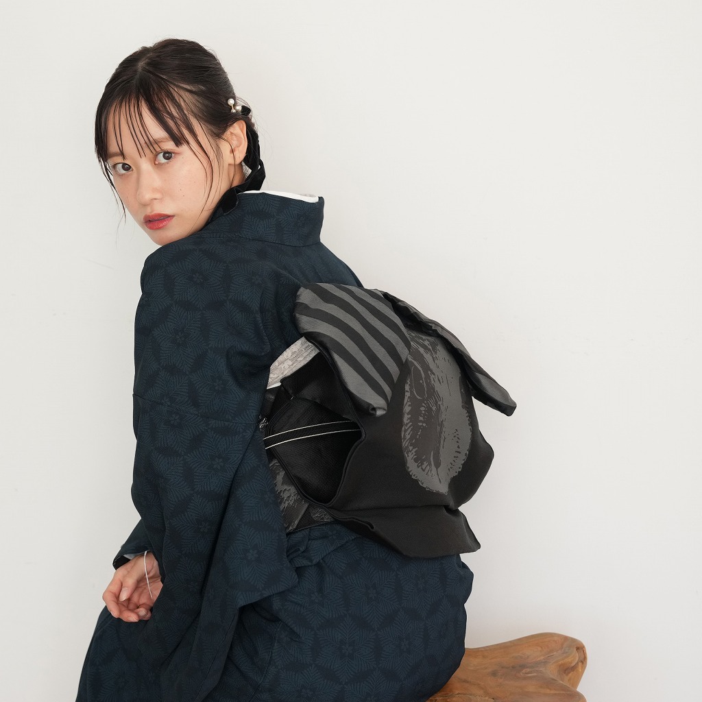 ニコアンティーク レア完売 うさぎ帯単品 utatane｜ニコアンティーク 日本製 作り帯 単品 垂れ耳うさぎ
