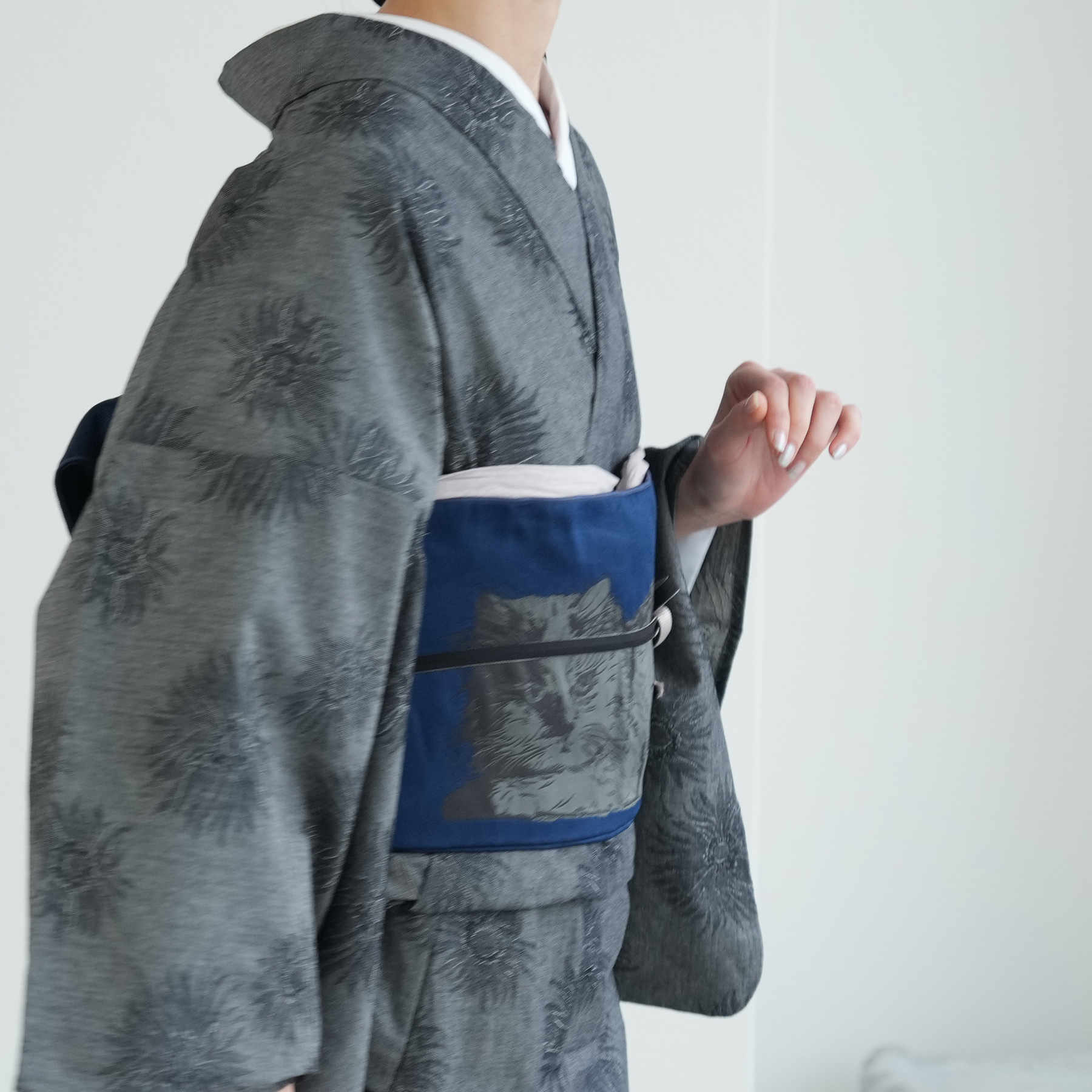 作り帯 レディース ニコアンティーク ペルシャ 猫 CAT 猫作り帯