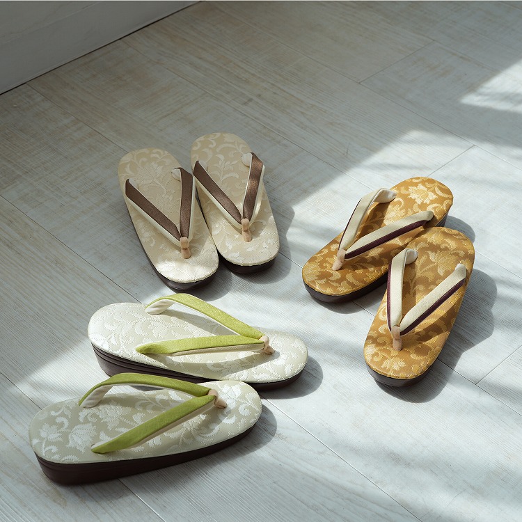 草履 レディース 普段履き クラリーノ アラベスク ウレタン アイボリー