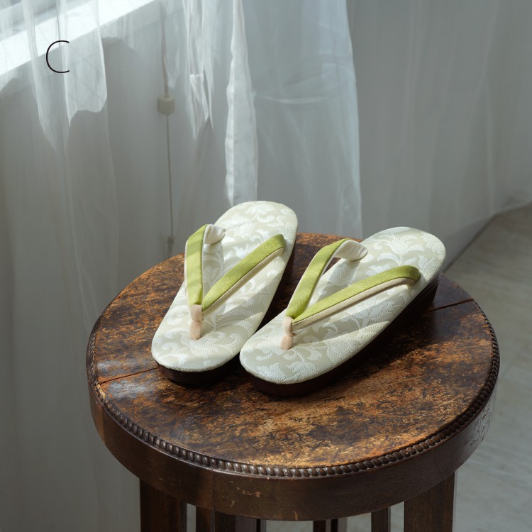 草履 レディース 普段履き クラリーノ アラベスク ウレタン アイボリー