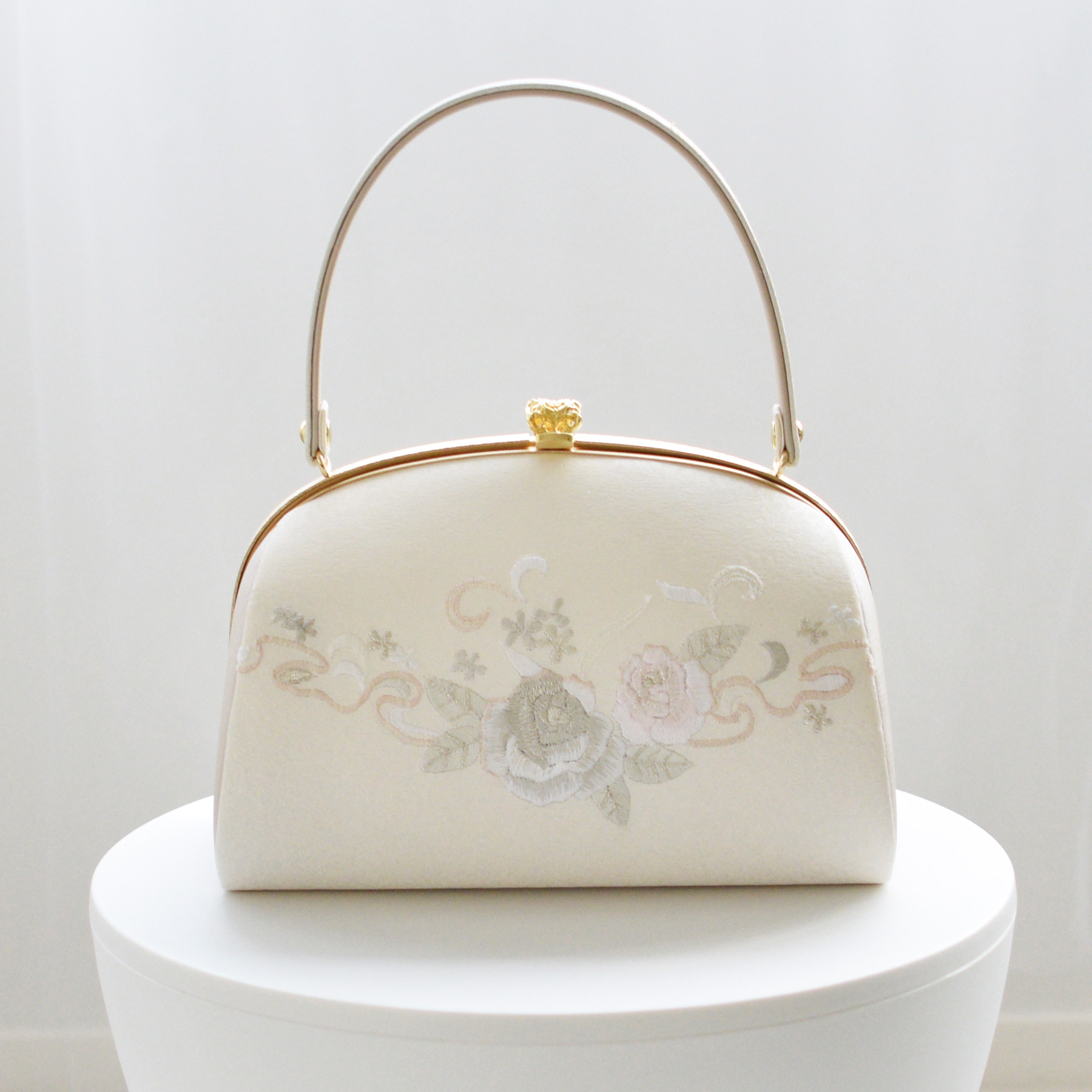 草履バッグ セット ローズ刺繍 ピンク 3枚芯...の詳細画像2