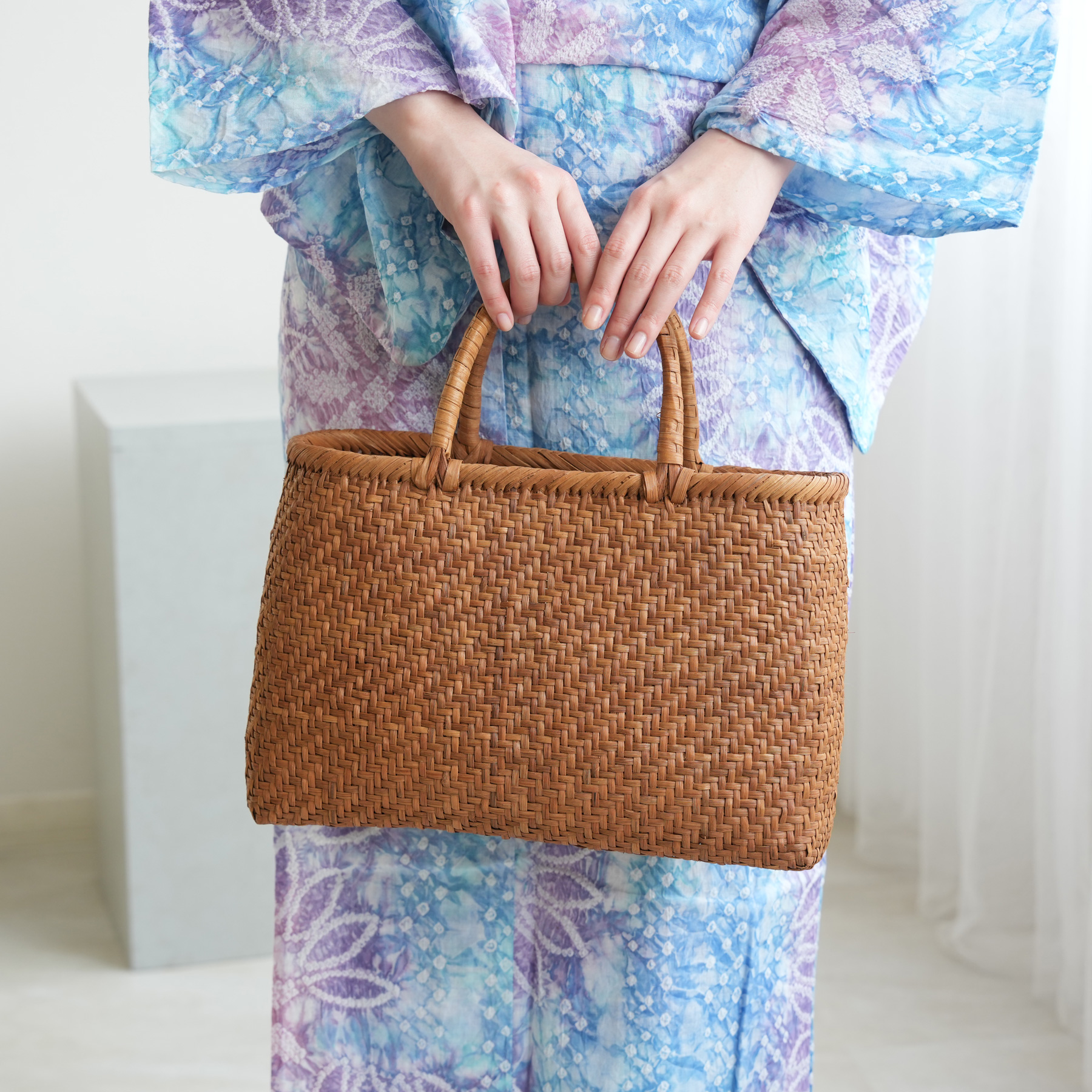 カゴバッグ 浴衣 山葡萄かごバッグ 削 横長 ...の詳細画像1