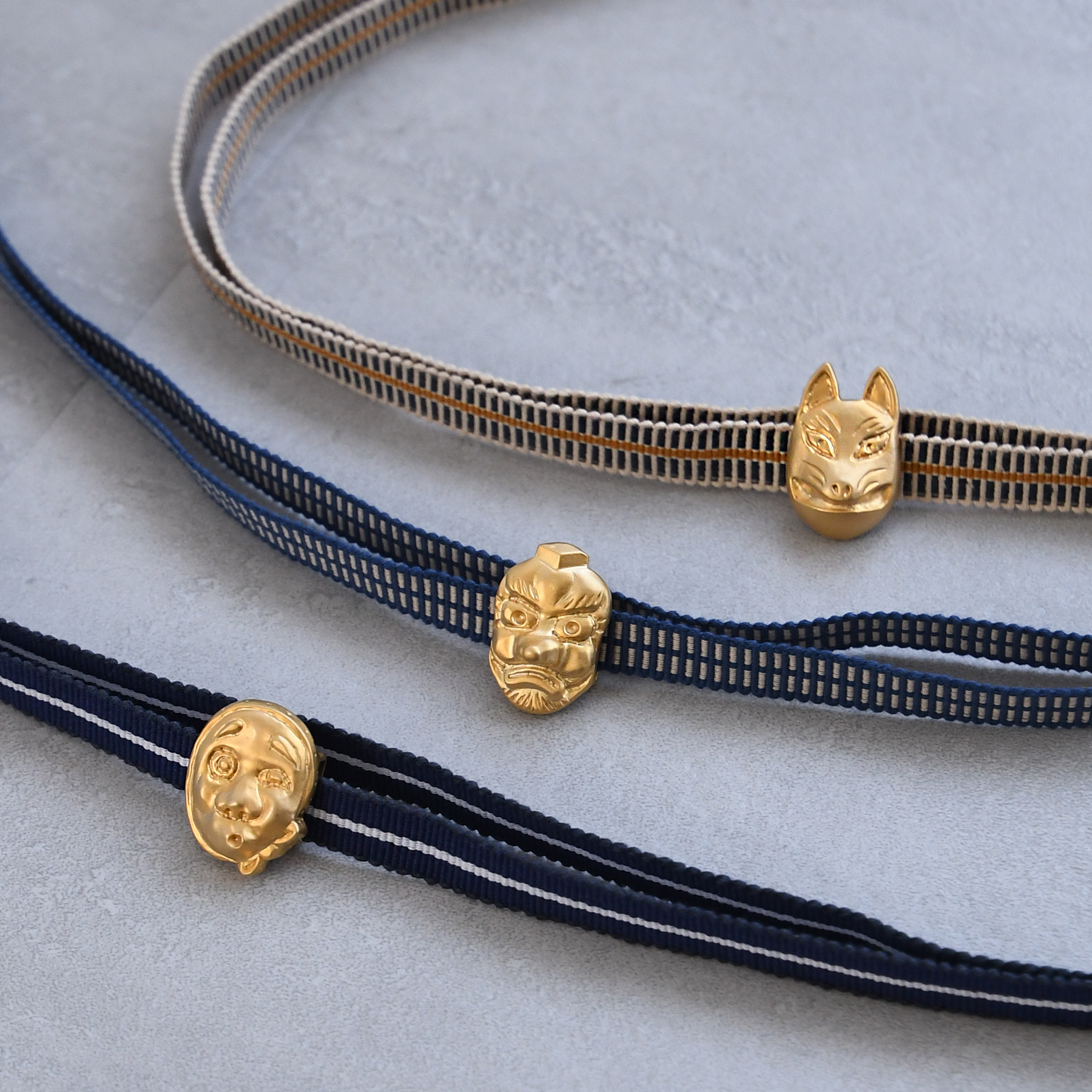 帯締め 浴衣 ニコアンティーク 帯締め＋帯留め 2点セット 選べる3柄 狐