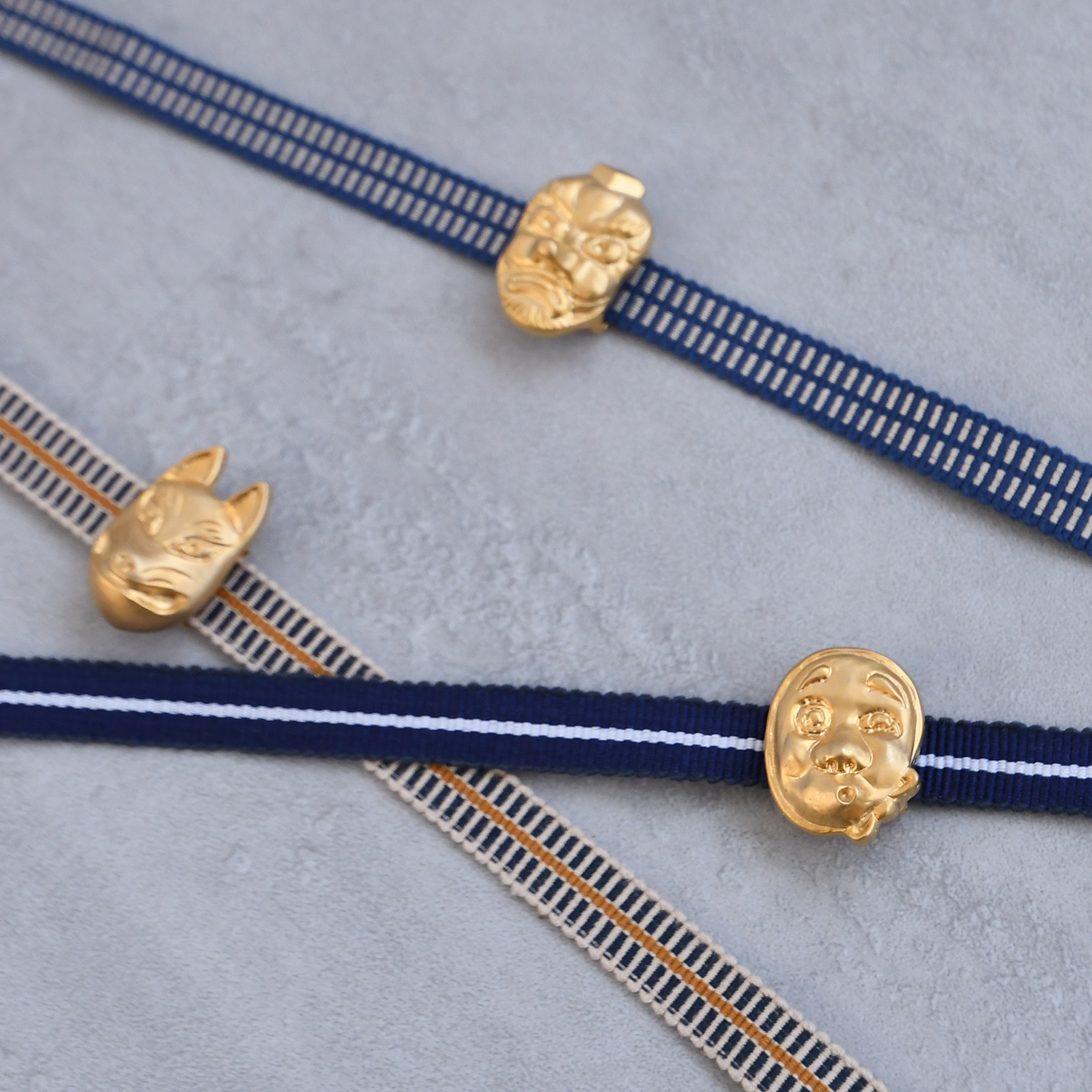 帯締め 浴衣 ニコアンティーク 帯締め＋帯留め 2点セット 選べる3柄 狐