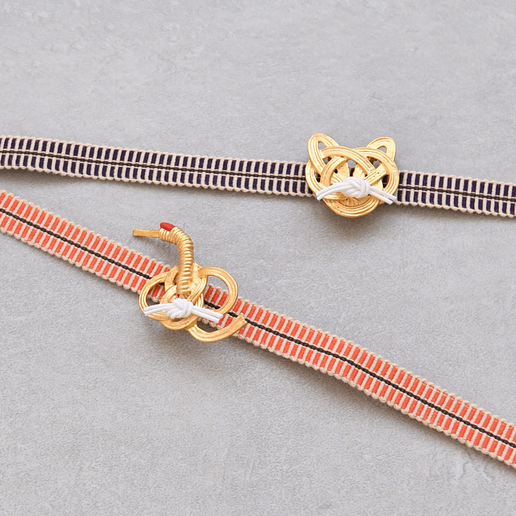 帯締め 浴衣 ニコアンティーク 帯締め＋帯留め 2点セット 選べる2柄