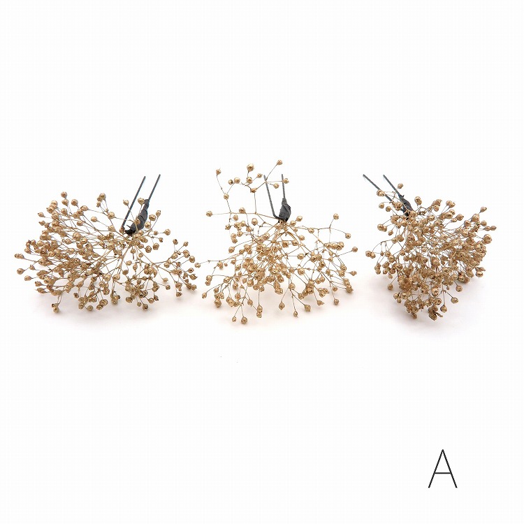 髪飾り 卒業式 ヘアアクセ かすみ草 ドライフ...の詳細画像3