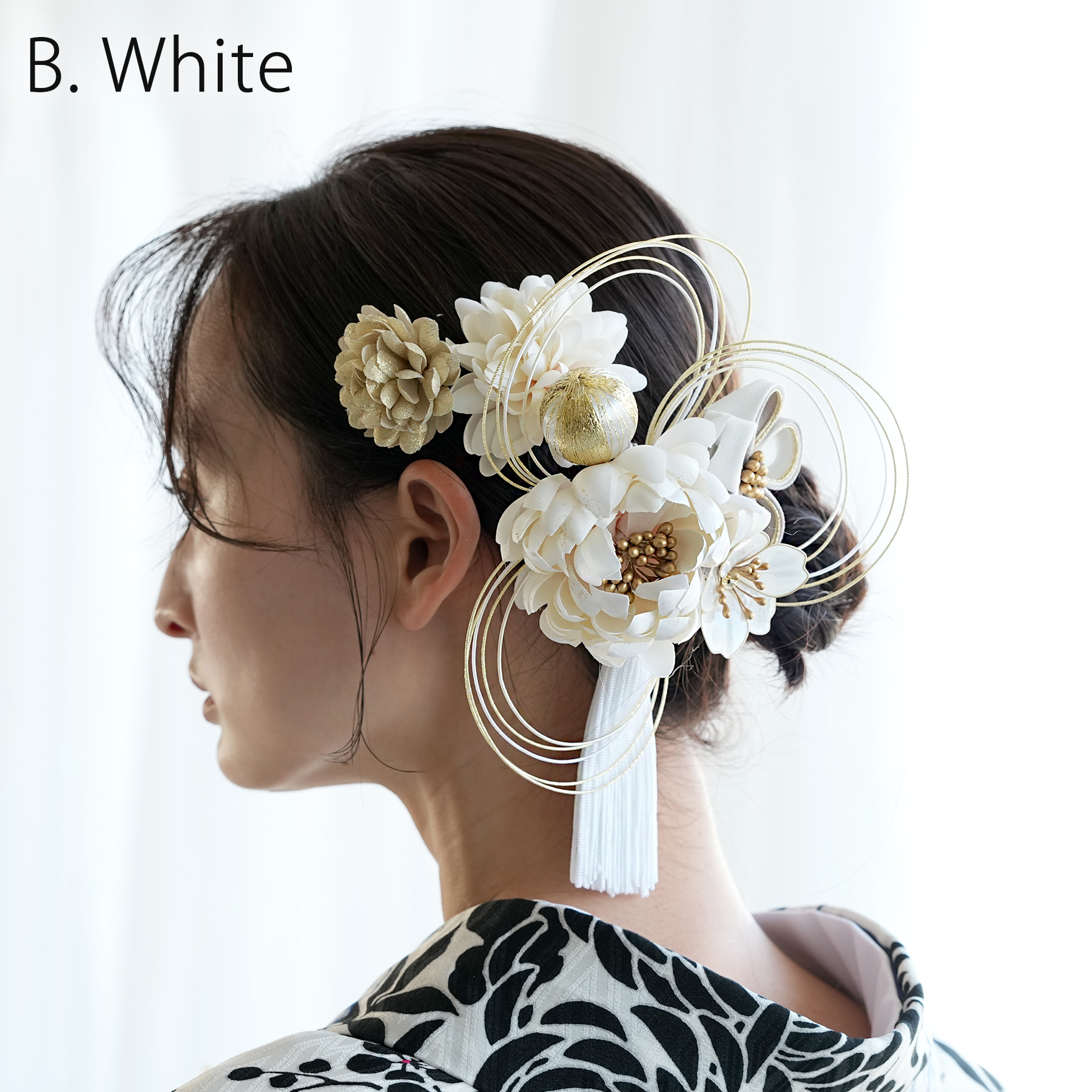 髪飾り　ヘアアクセ　No173 組み合わせ自由 バラ髪飾り ヘアアクセサリーセット通販 くすみブルー