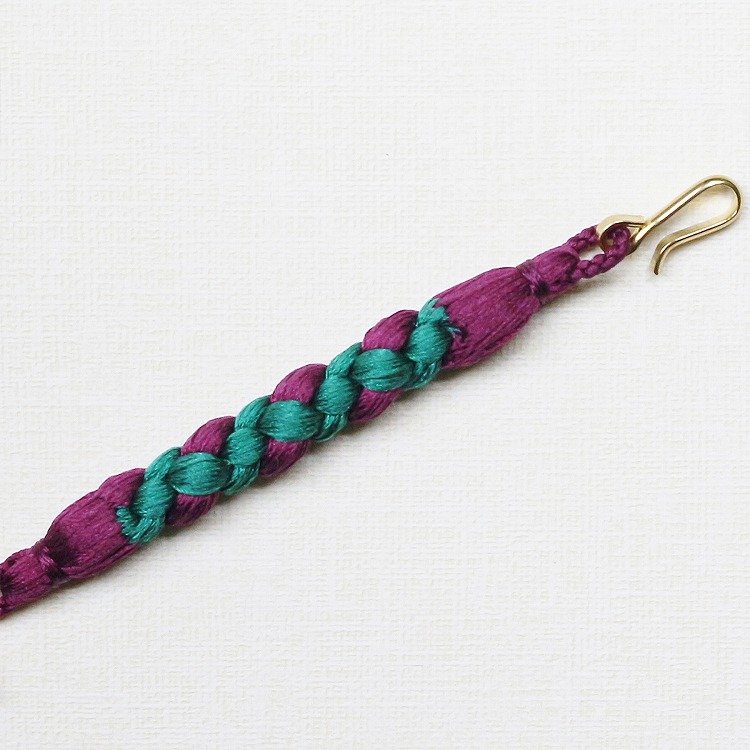 羽織紐 女性 数-SUU- レトロ 和装小物 葡萄 緑系 グリーン 紫 ぶどう
