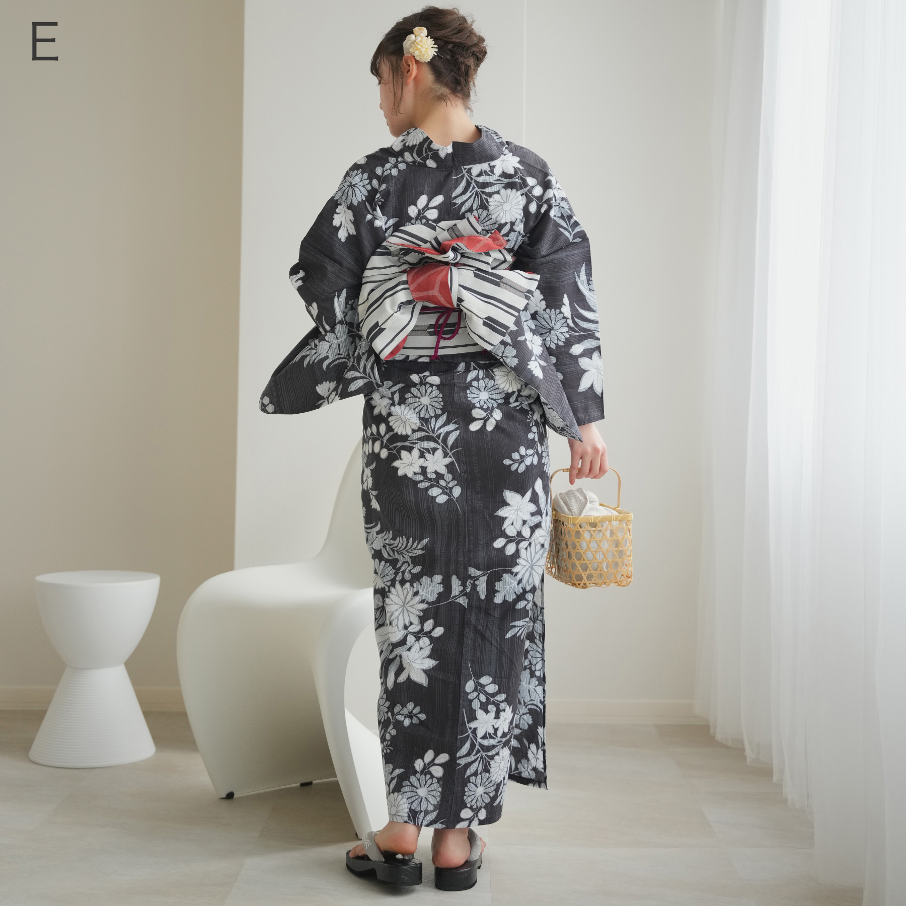 utatane 浴衣2点セット  麻の葉 レトロ 兵児帯 半幅帯 utatane 浴衣2点セット 麻の葉 レトロ 兵児帯 半幅帯
