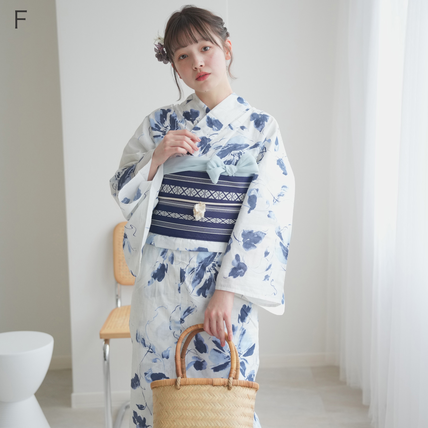 浴衣 セット レディース 浴衣+帯の2点セット お仕立て上がり レディース浴衣2点セット（浴衣/帯）くすみカラーシリーズ 麻の葉 レトロ 兵児帯  半幅帯 utatane ●
