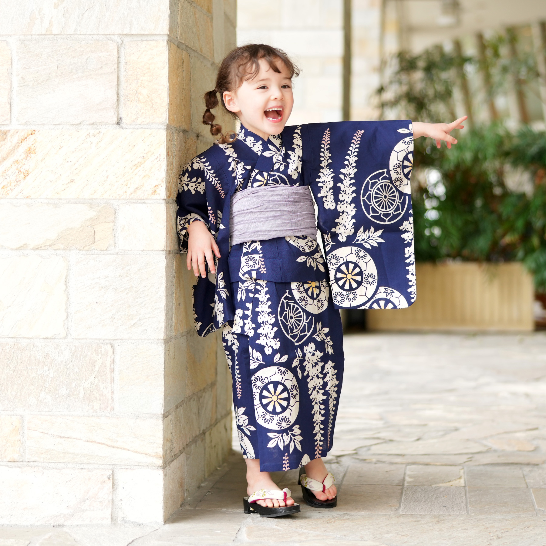 utatane 浴衣 子供 女の子 utatane×注染工房 日本製小幅生地使用 子供