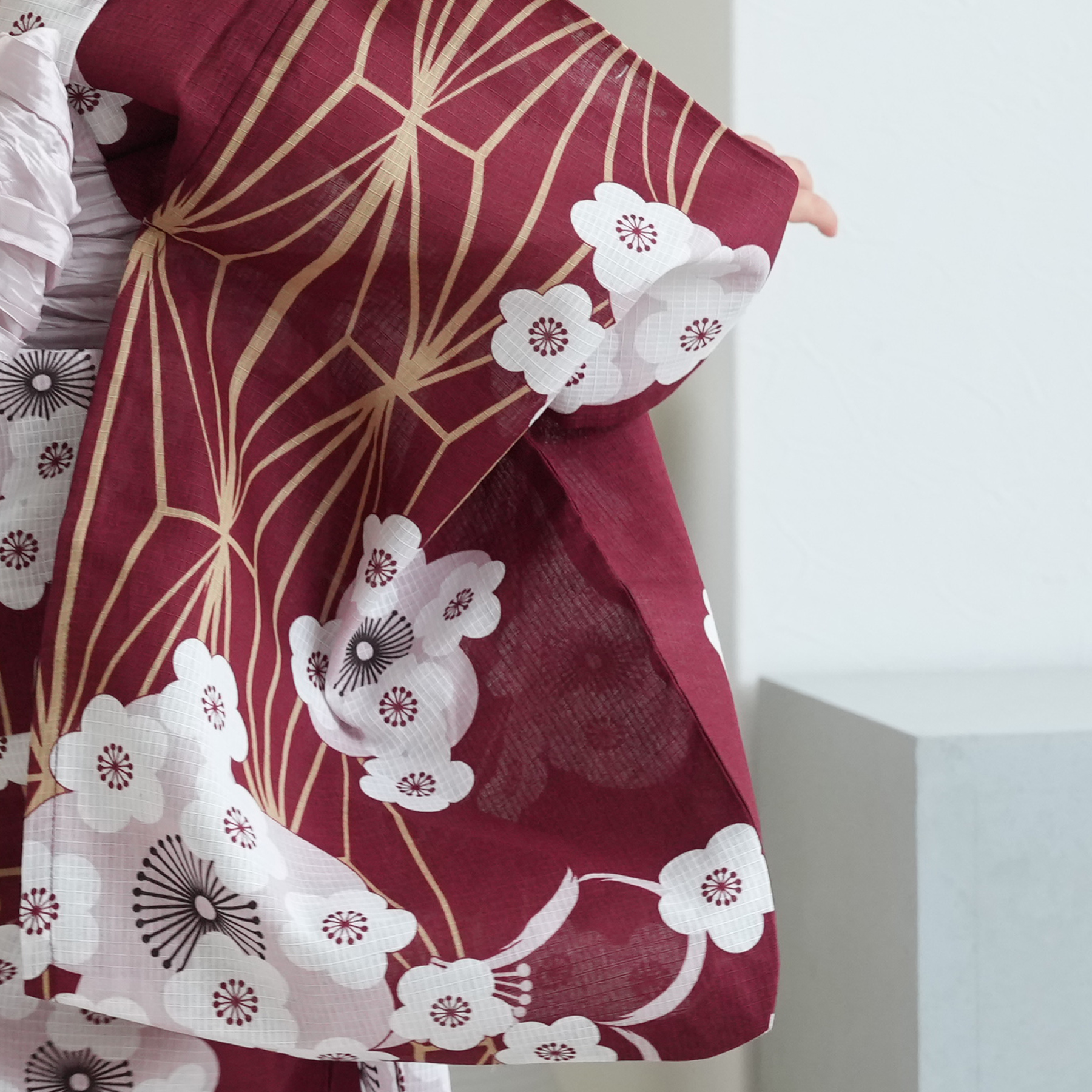 浴衣 子供 女の子 ひよこ商店 kids 高級変わり織 子供浴衣3点セット