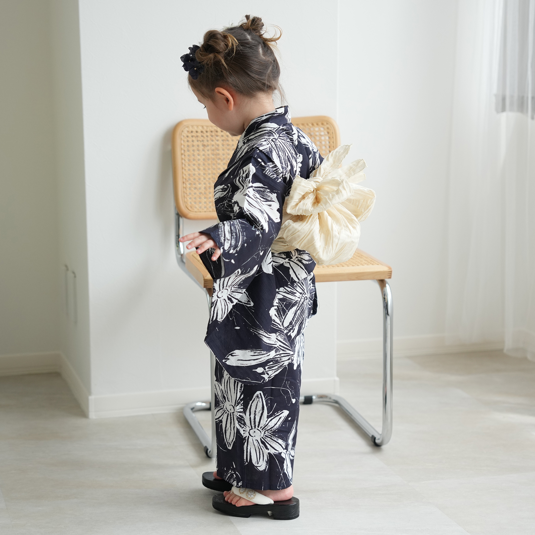 新品未使用 utatane 女の子浴衣 2点セット 130cm utatane 浴衣 浴衣ドレス2点セット ひよこ商店 キッズ 子供