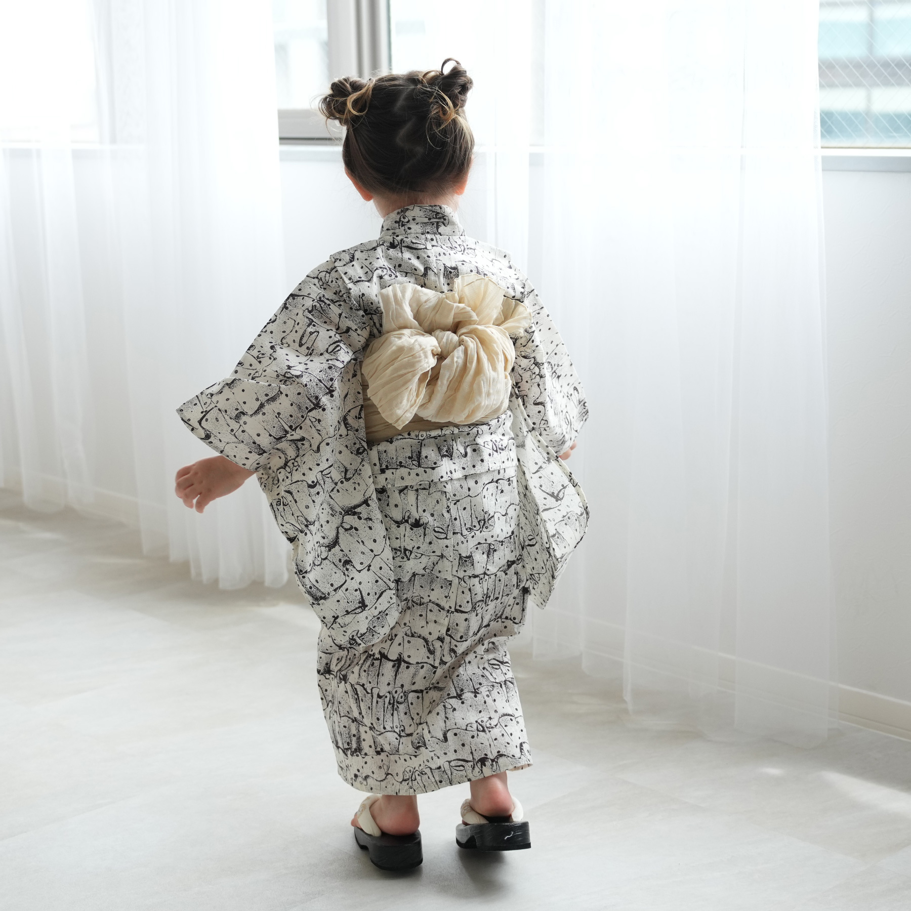 浴衣 子供 女の子 ニコアンティーク kids 子供浴衣3点セット