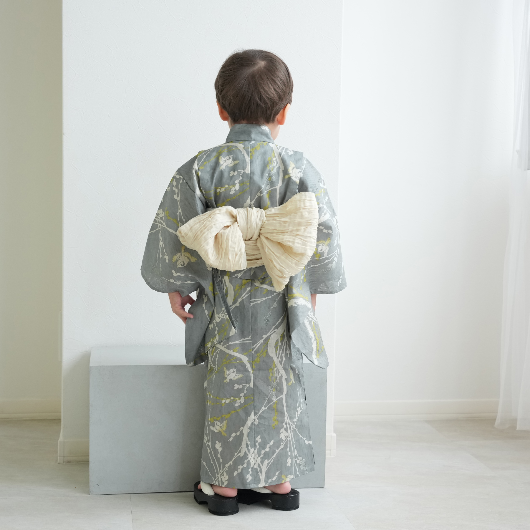 浴衣 子供 女の子 男の子 ひよこ商店 高級変わり織 子供浴衣3点セット