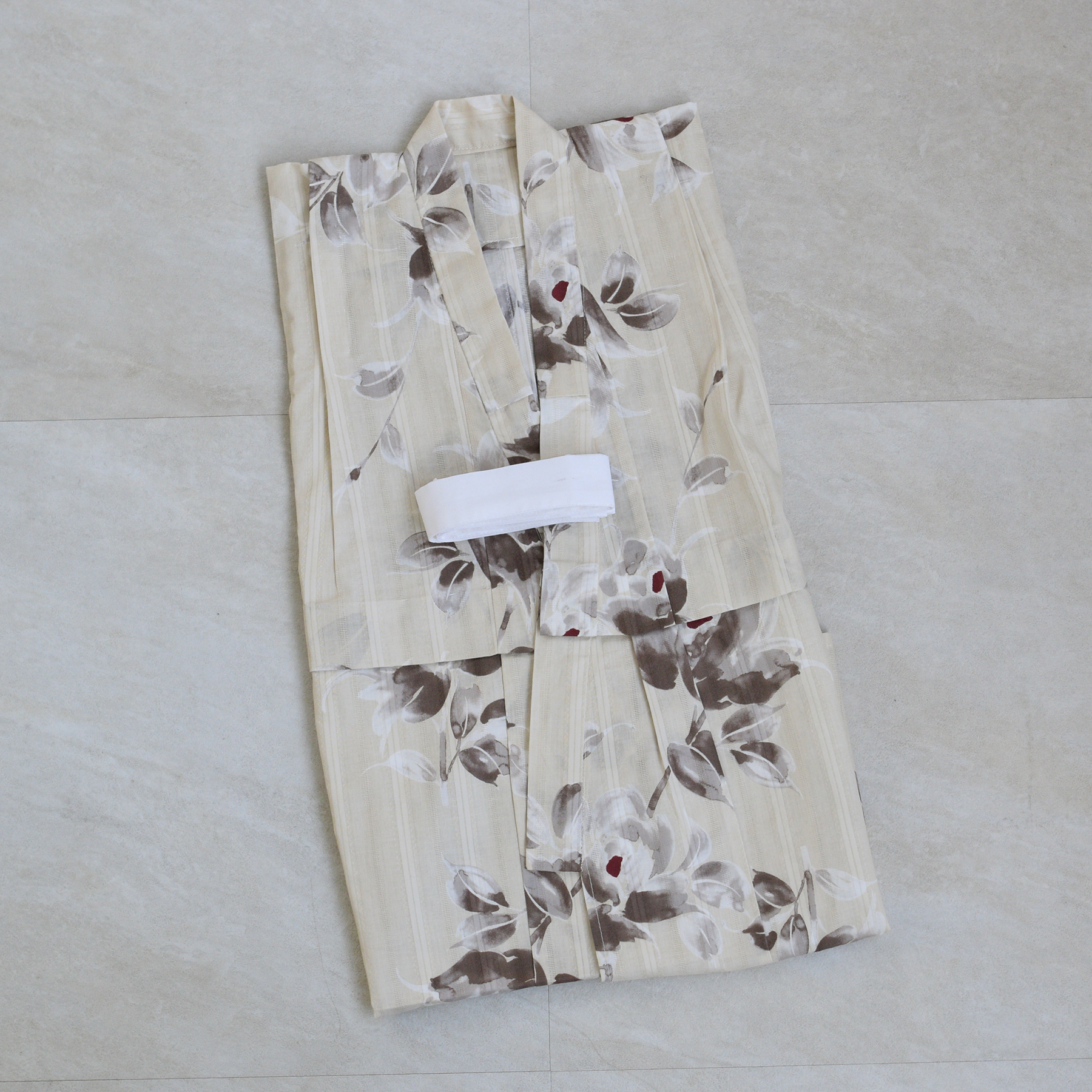 utatane×Acka.］kids 山茶花 beige 浴衣3set ○ : 浴衣通販 utatane