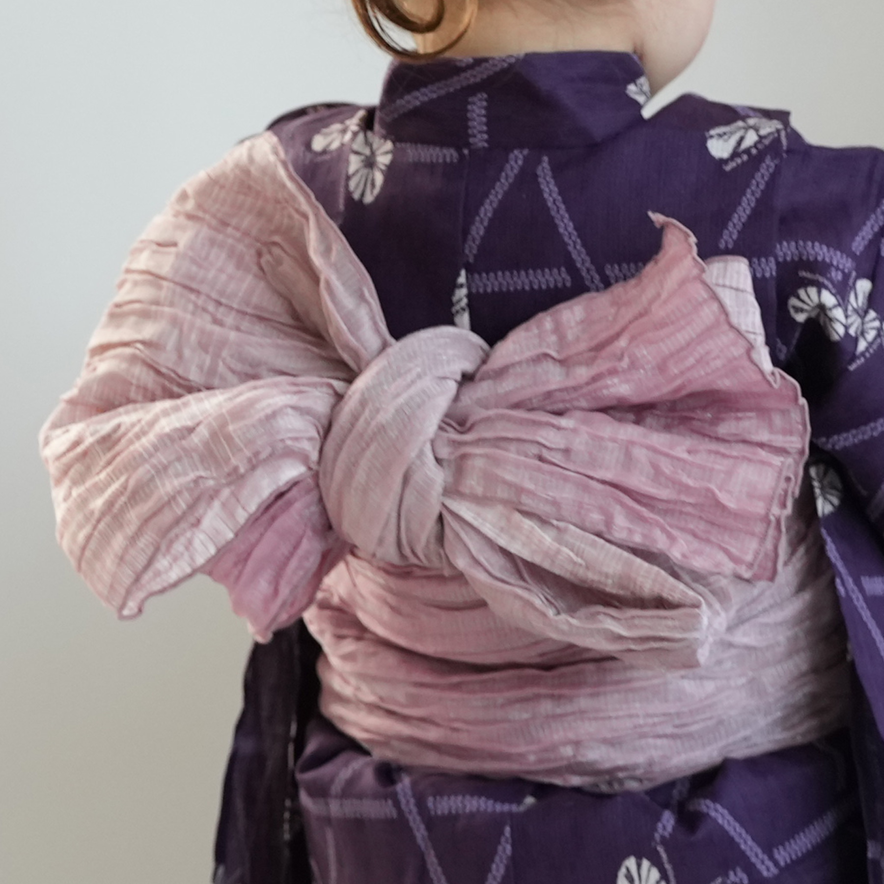 浴衣 子供 女の子 ニコアンティーク kids 高級変わり織 子供浴衣3点 