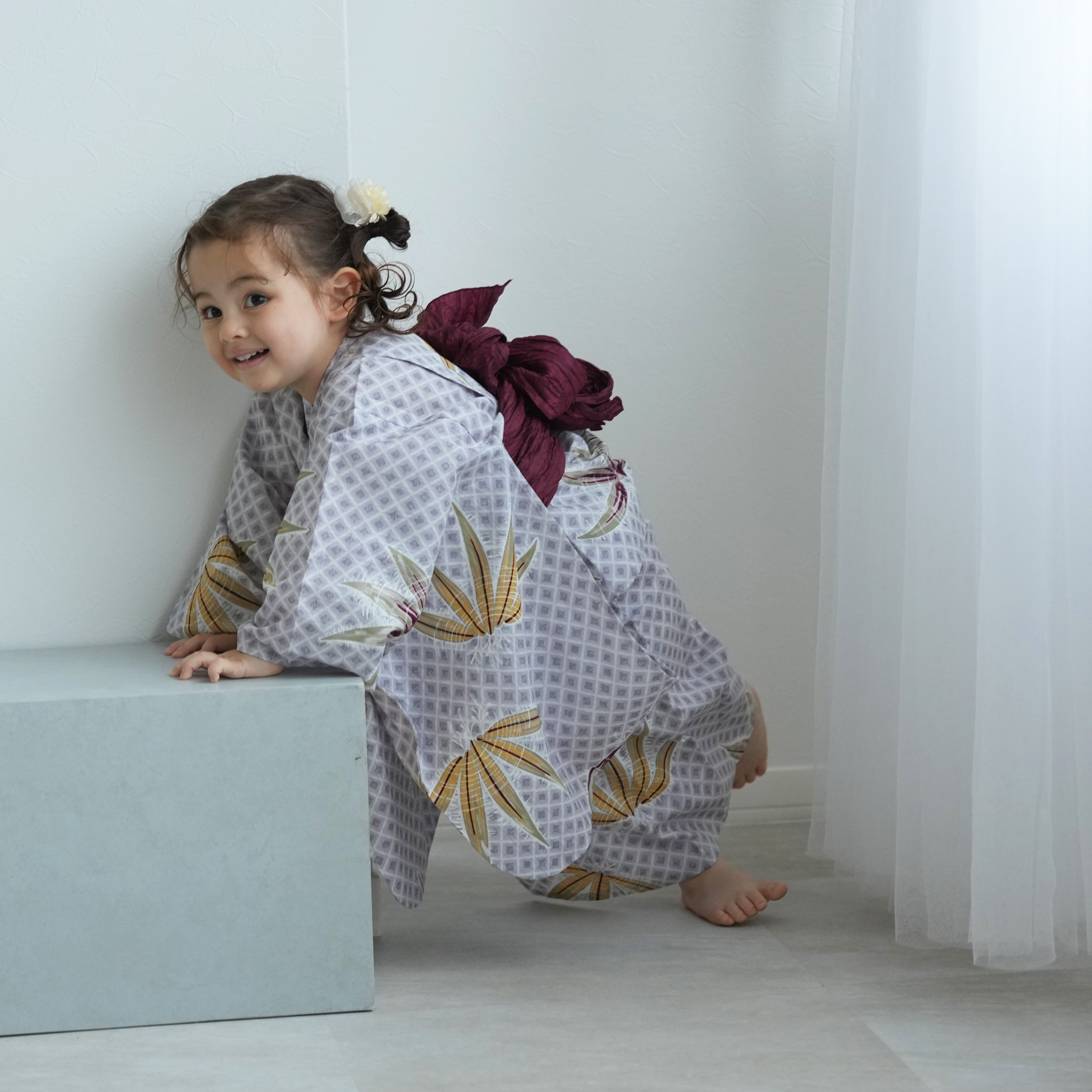 七五三 着物 3歳 レトロ（utatane）（色：ブルー系）のおすすめ人気