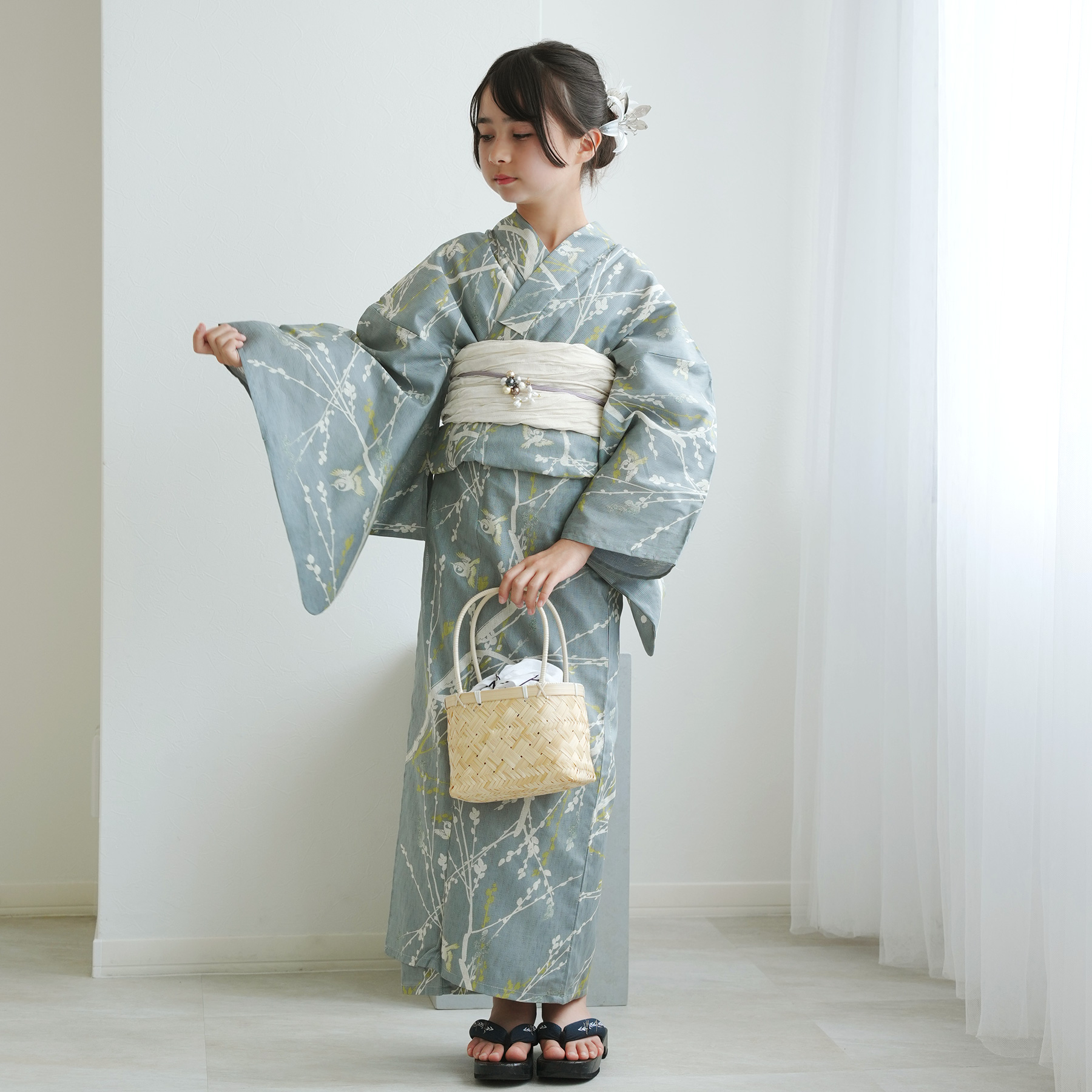 浴衣 子供 女の子 ひよこ商店 ジュニア 浴衣...の詳細画像2