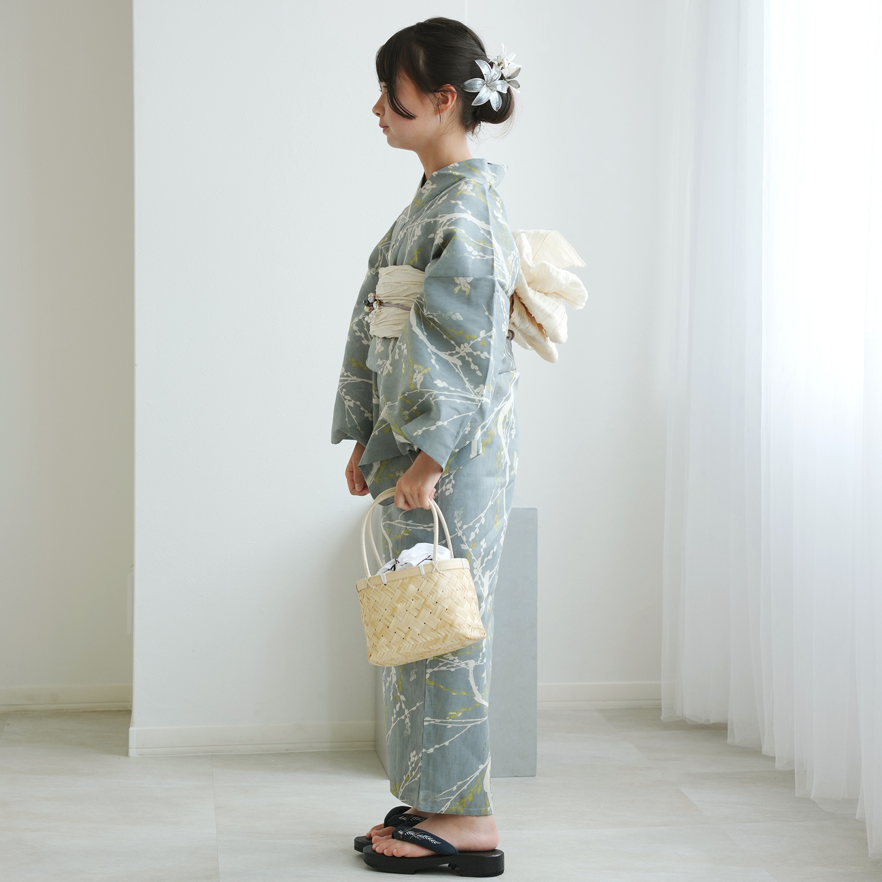 浴衣 子供 女の子 ひよこ商店 ジュニア 浴衣...の詳細画像3