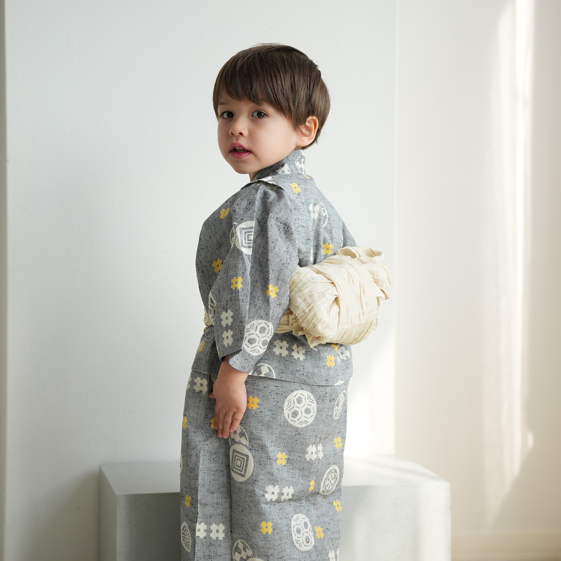 utatane 浴衣 子供 男の子 utatane×注染工房 日本製小幅生地使用 子供