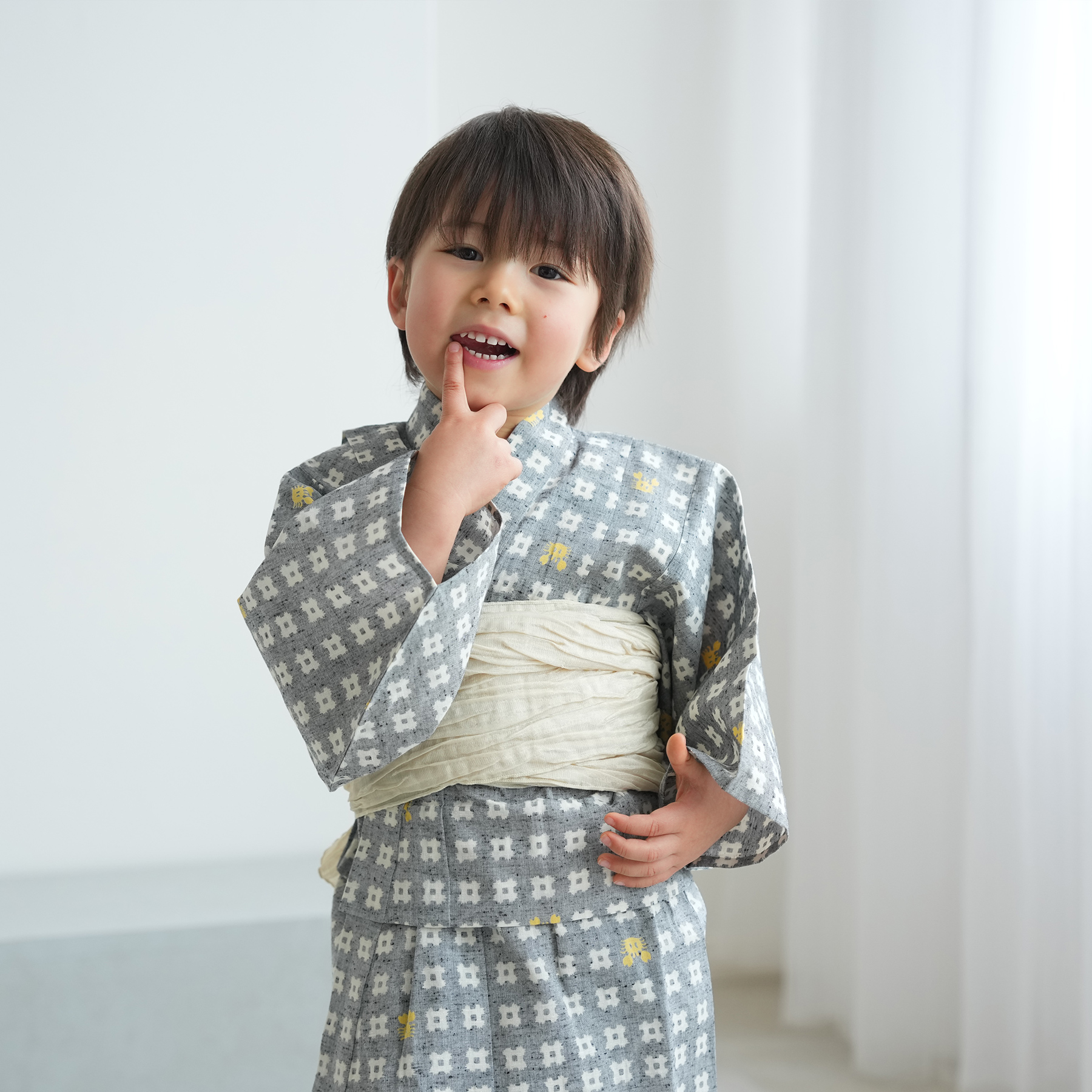 浴衣 子供 男の子 utatane×注染工房 日本製小幅生地使用 子供浴衣3点 