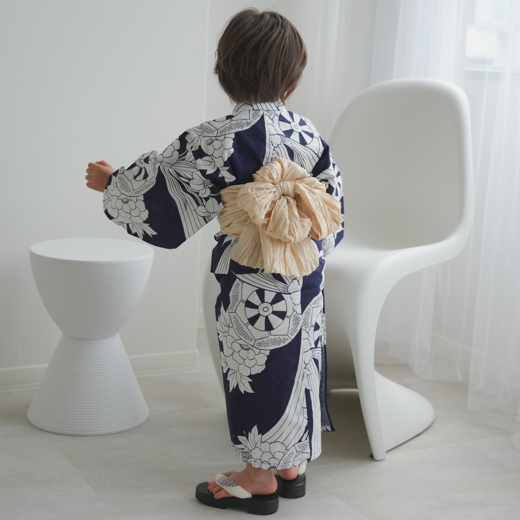 utatane 浴衣 子供 男の子 kids 高級変わり織 子供浴衣3点セット
