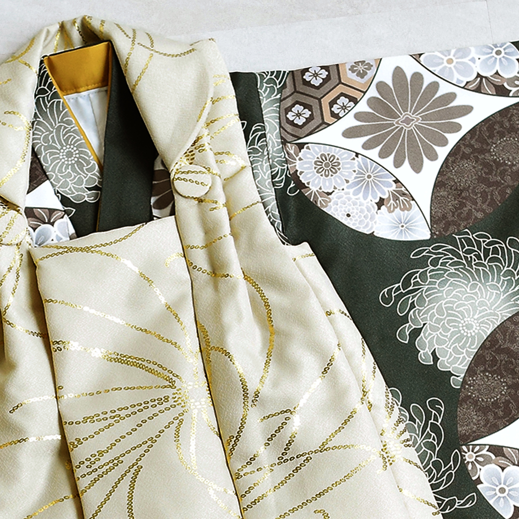 七五三 着物 3歳 男の子 被布 ひよこ商店 kids ベレー帽 被布フル