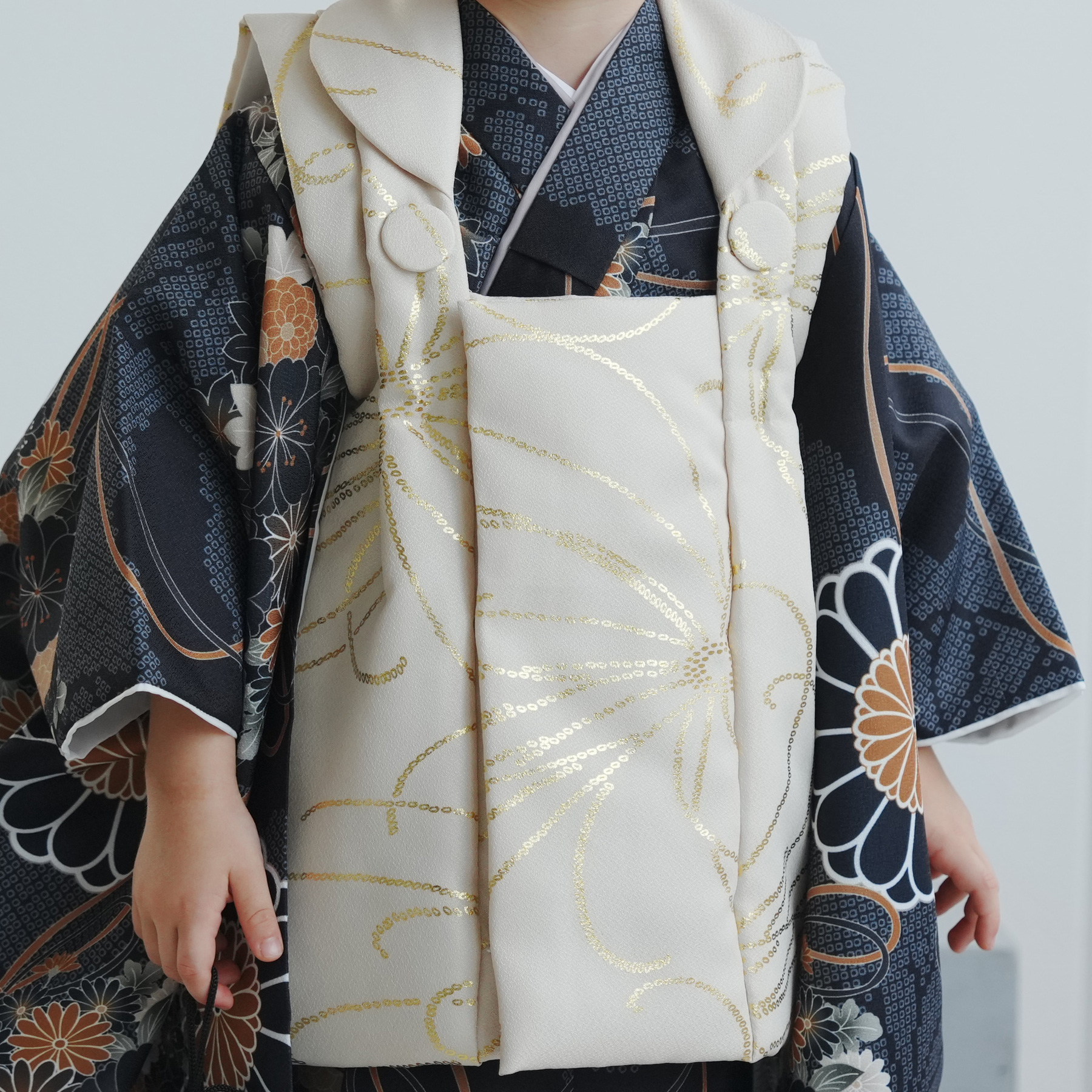 ひよこ商店　七五三　三歳男の子　着物　被布 七五三 3歳 男の子 ひよこ商店 被布セット 子供 kids 三つ身