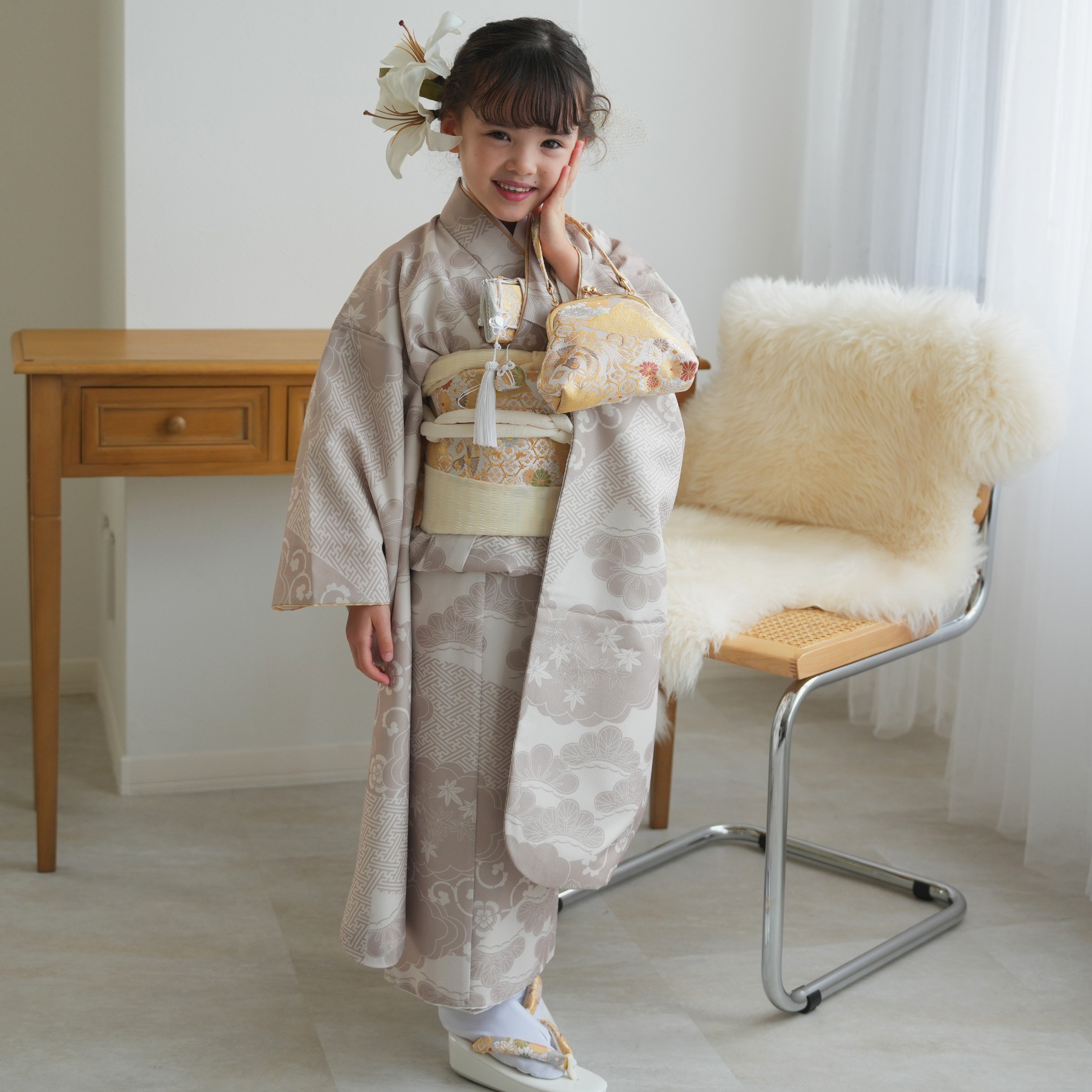 七五三 着物 7歳 フルセット 購入 ひよこ商店 女の子 四つ身