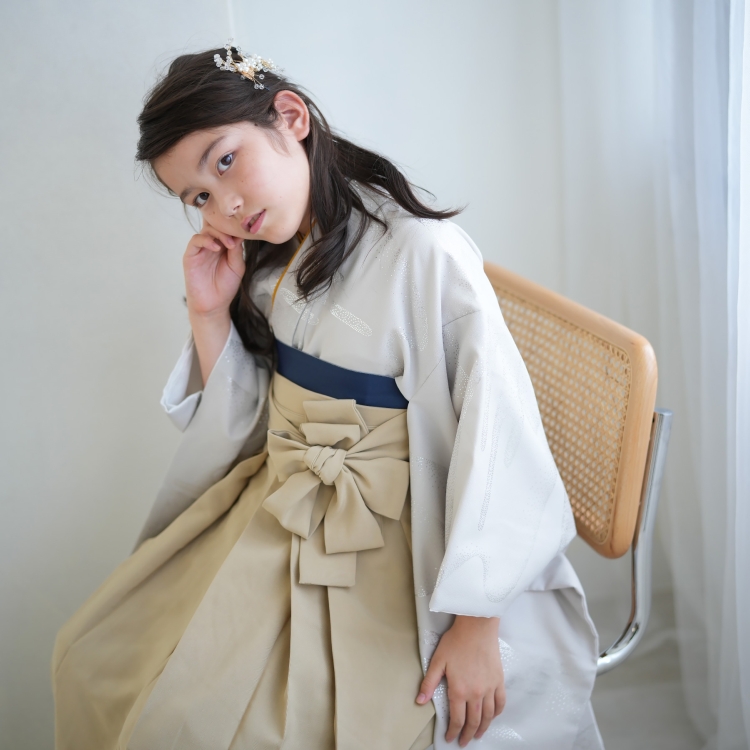 袴 小学生 女の子 ハーフ成人式 1/2成人式 袴75cm 10歳 袴＋着物＋
