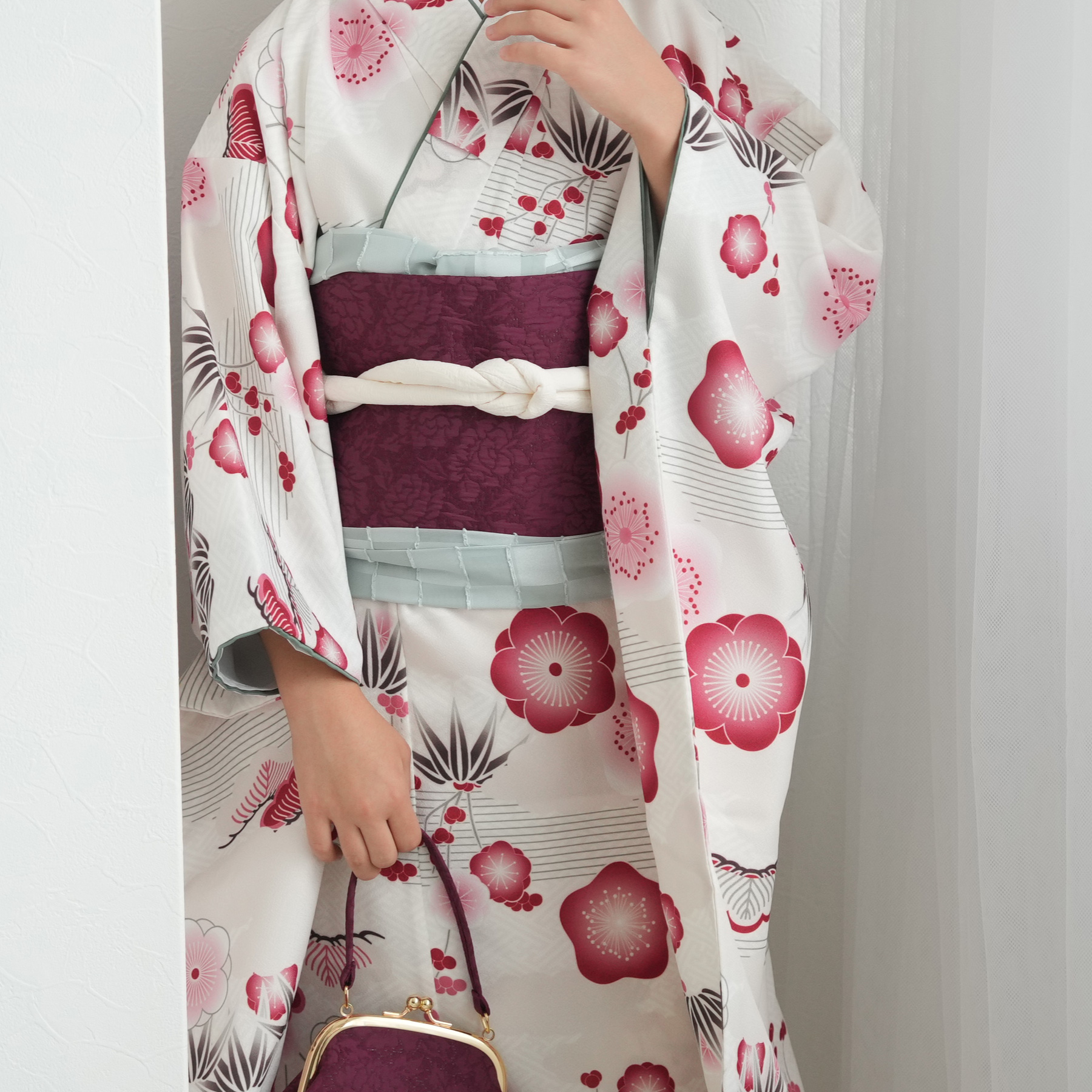 子ども用　振袖 995 10歳 女の子 着物レンタル jk1237 子供振袖 ジュニア振袖 1/2