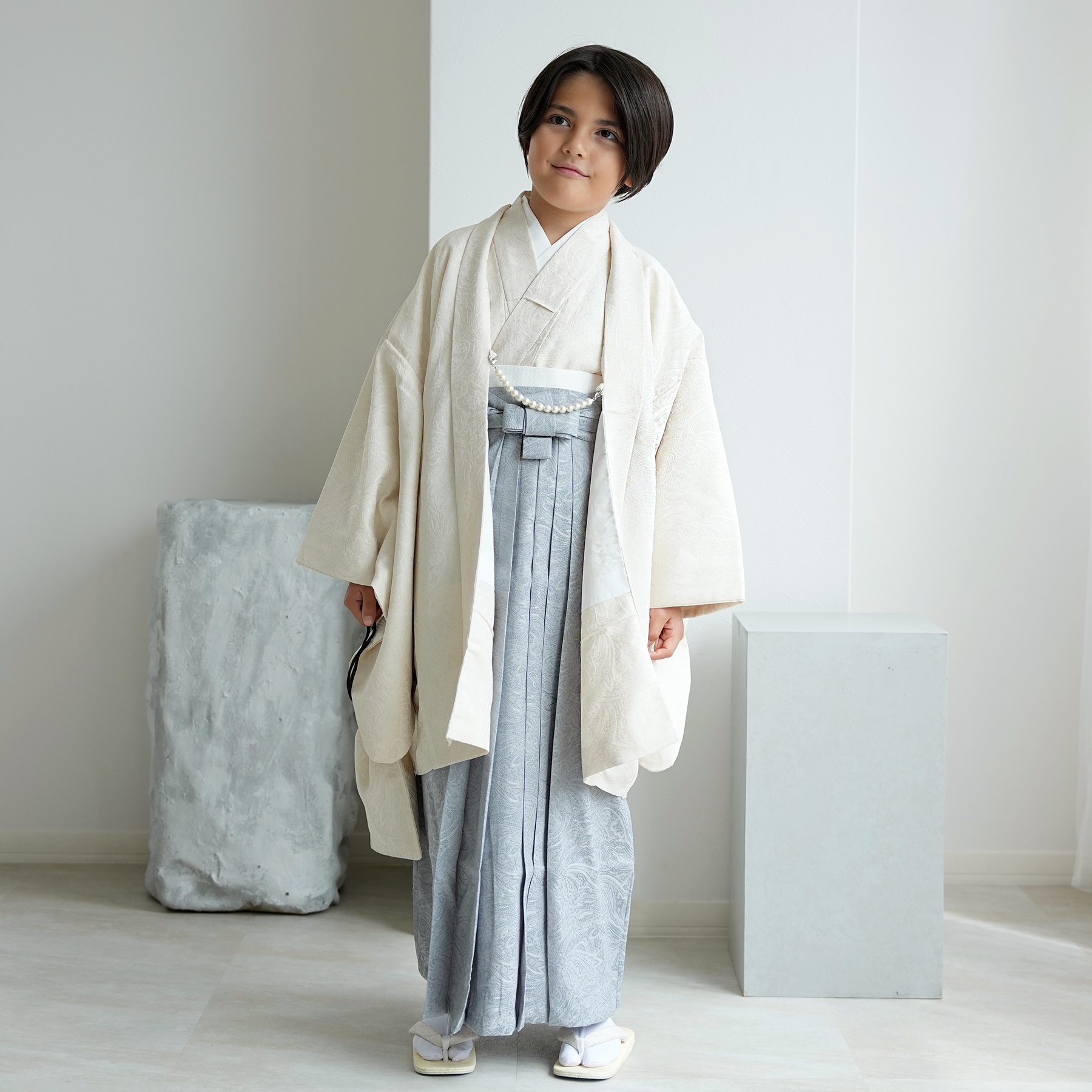 ハーフ成人式 袴 男の子 販売 utatane 10歳 袴セット ジャガード