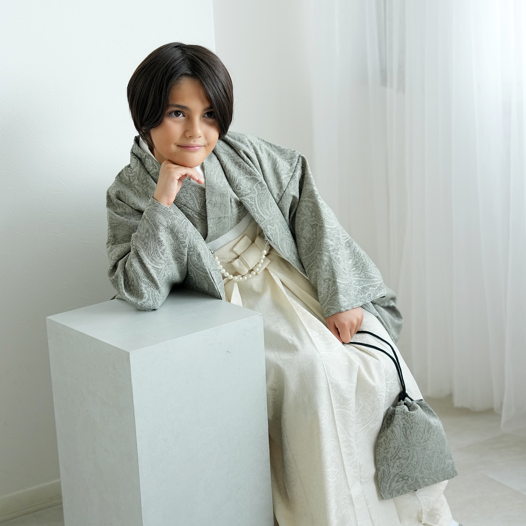 袴 男の子 販売 ハーフ成人式 utatane 10歳 袴セット ジャガード