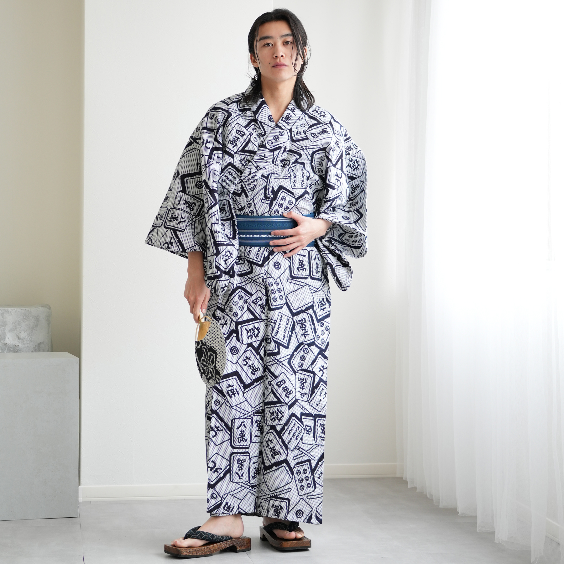 utatane 浴衣 メンズ セット utatane×注染工房 浴衣3点セット
