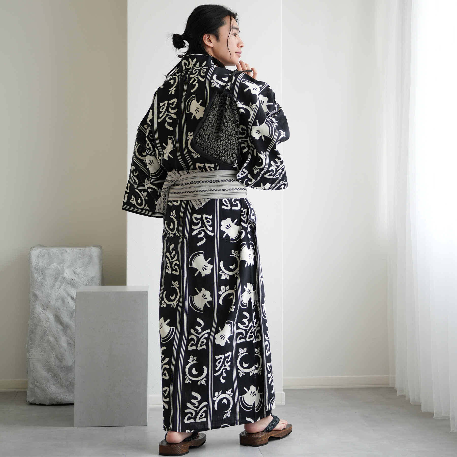 utatane 浴衣 メンズ セット utatane×注染工房 浴衣3点セット 斧
