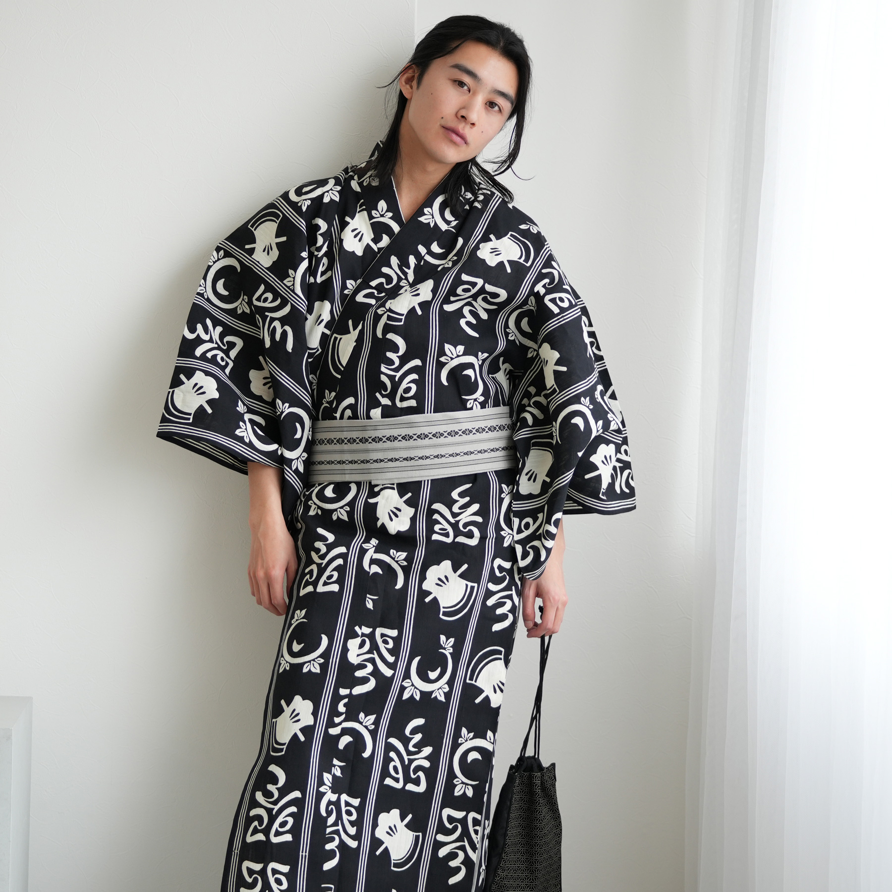 utatane 浴衣 メンズ セット utatane×注染工房 浴衣3点セット 斧