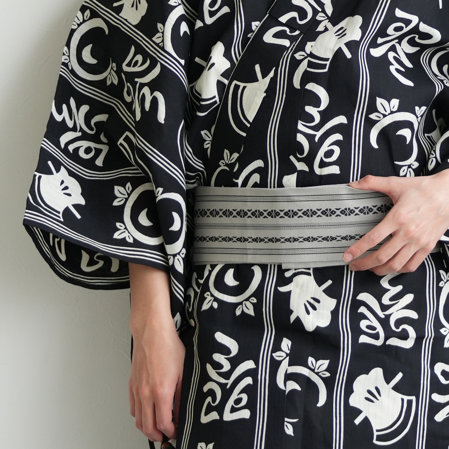 utatane 浴衣 4点セット utatane utatane×Acka. 浴衣4点セット 菖蒲と糸菊 navy : 浴衣