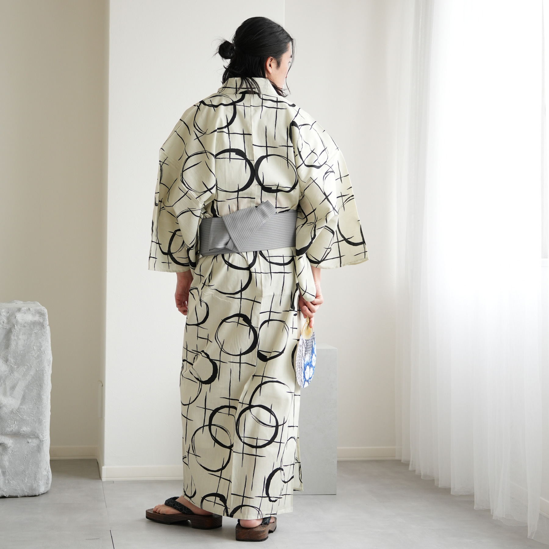 浴衣 メンズ セット 高級変わり織 浴衣3点セ...の詳細画像3