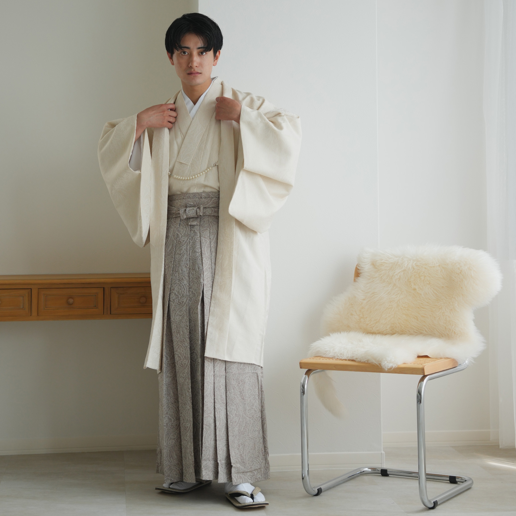 羽織袴 セット 着物 羽織 袴 角帯 羽織紐 ...の詳細画像4