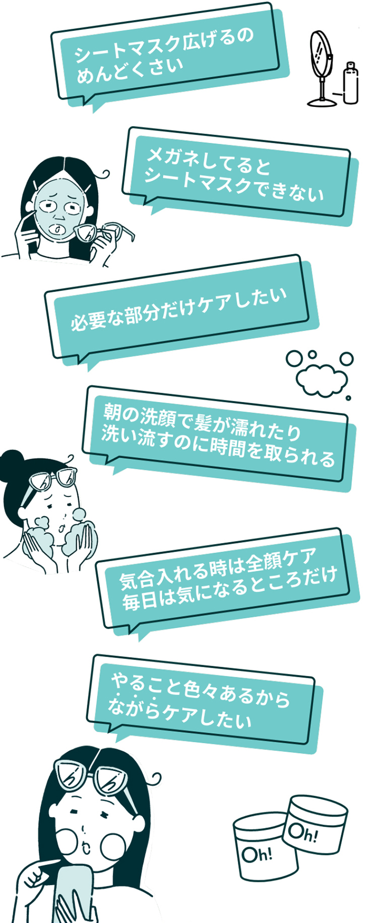 ウテナ公式】オーマイイージー デイリートナーパッド フェイス用パック