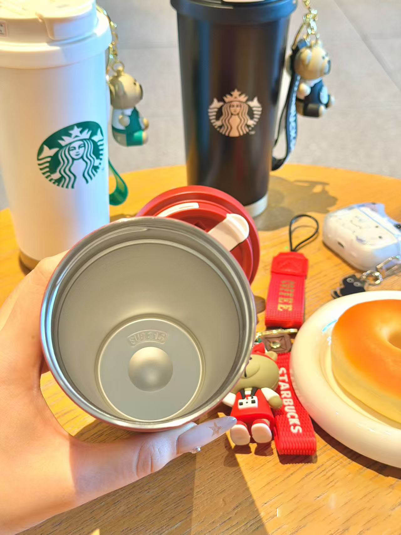 2026新発売 スターバタンブラー キーホルダー付き ステンレスカップ