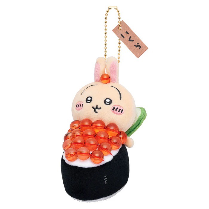 ちいかわ 寿司 マスコット デザイン ぬいぐるみキーホルダー ハチワレ