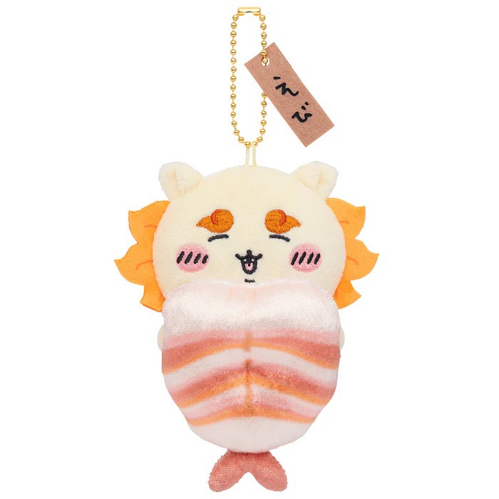 ちいかわ 寿司 マスコット デザイン ぬいぐるみキーホルダー ハチワレ
