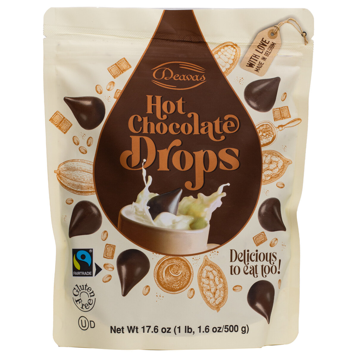 ホットチョコレートドロップス500g/袋×3袋 ◇牛乳に溶かすだけ 楽天市場】≪500g≫【Deavas】ホットチョコレートドロップス