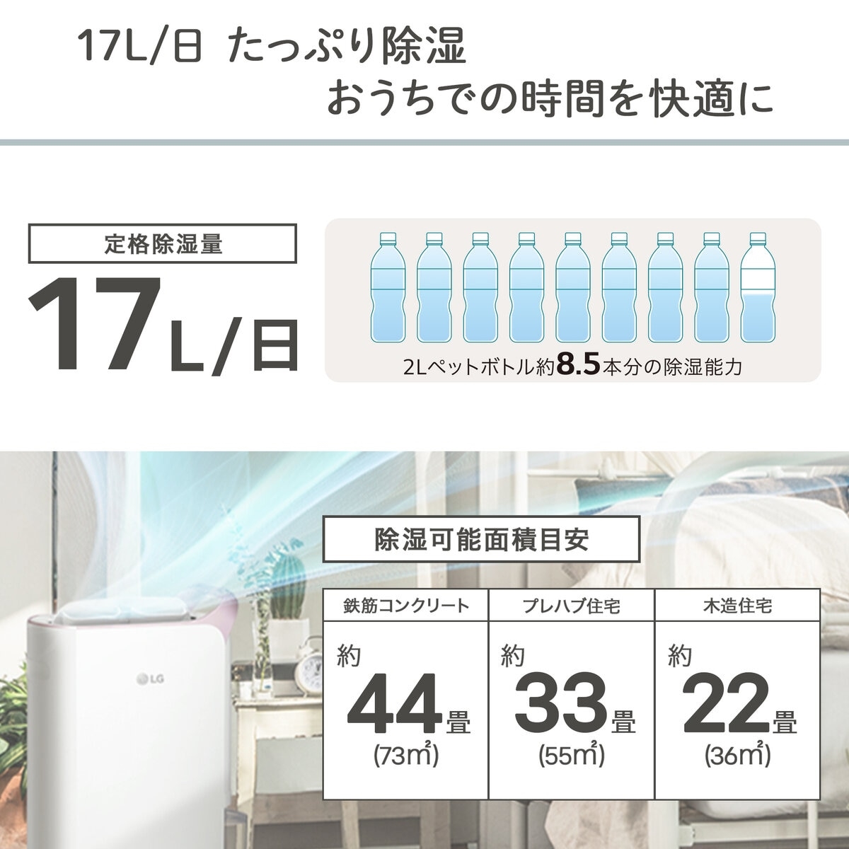 LG、ターボ除湿モードを搭載した「LG PuriCare 衣類乾燥除湿機