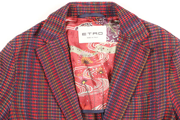 ETRO（エトロ） ジャケット 1N101 レッドxマルチカラー XL 26155 【S26157】の画像