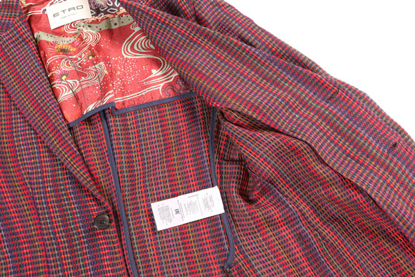ETRO（エトロ） ジャケット 1N101 レッドxマルチカラー XL 26155 【S26157】の画像