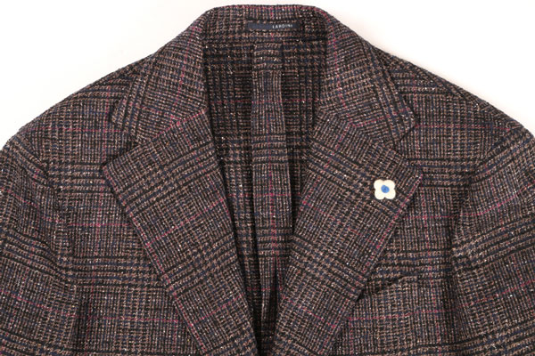LARDINI（ラルディーニ） ジャケット IM534AE ブラウンxマルチカラー 46 26280 【W26280】の画像